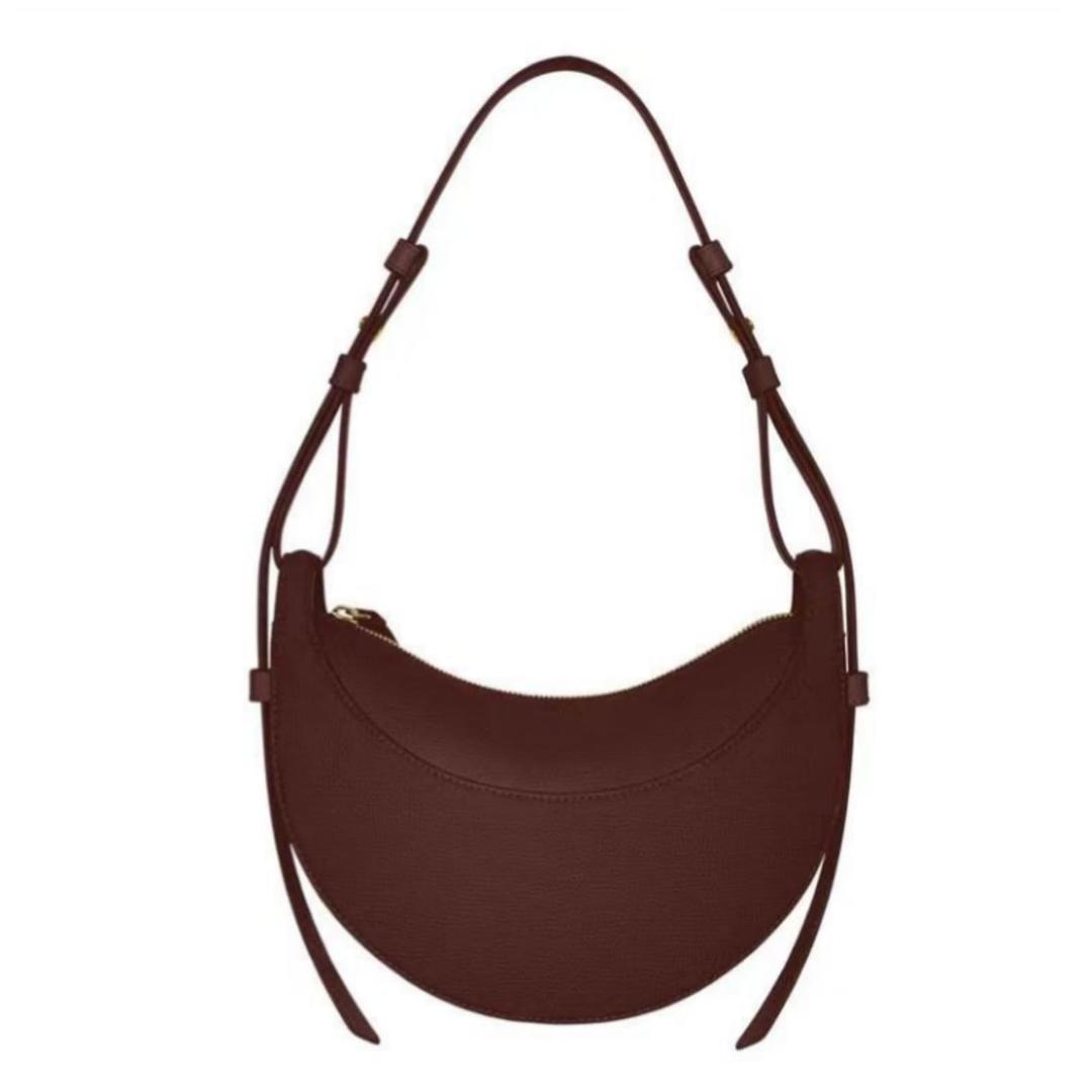 Leather Crescent Bag for Women, Designer Shoulder Bags, Sling Crossbody Bag Purse Casual Dumpling Hobo Bag