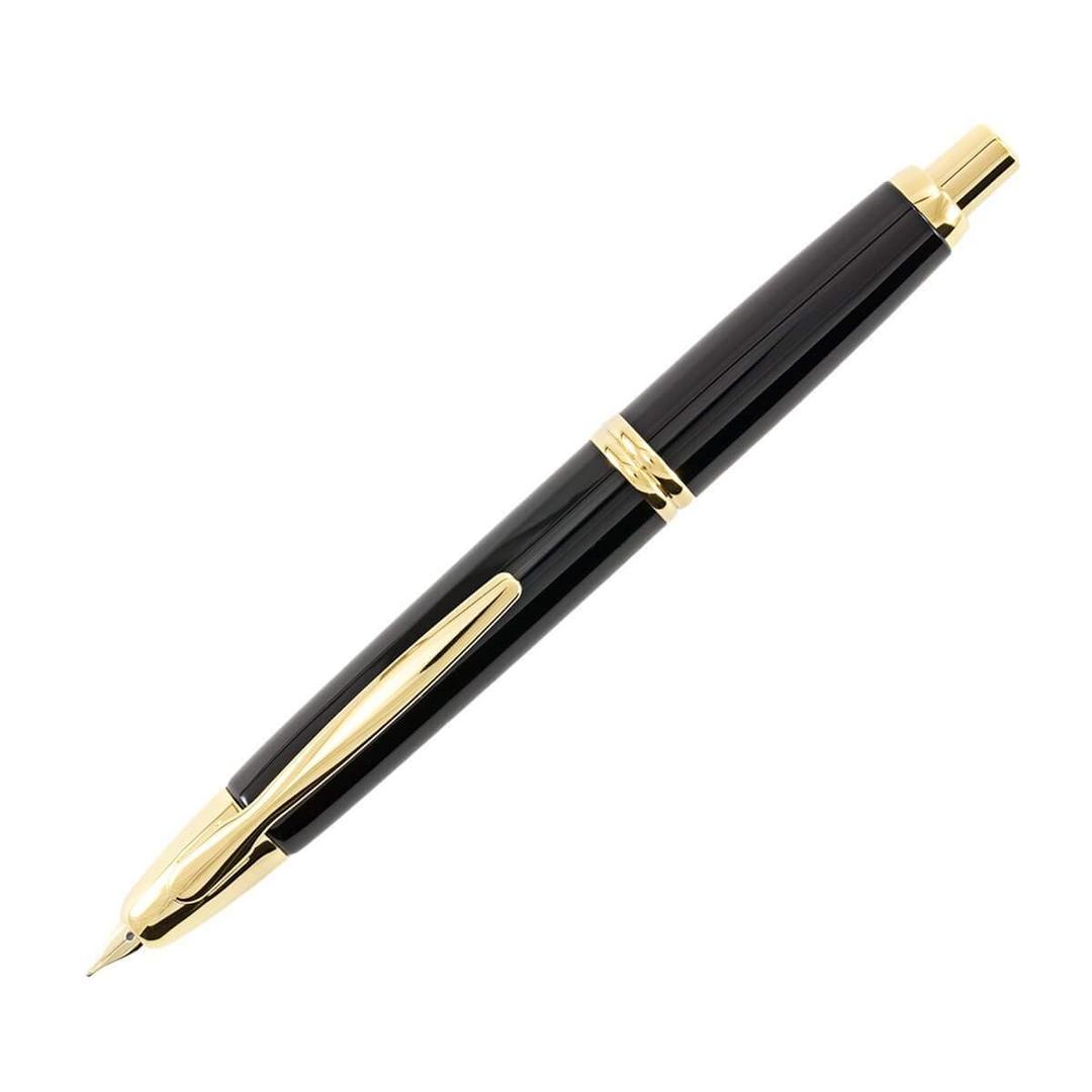 PilotVanishing Point Collection Refillable & Retractable Fountain Pen, Black Barrel with Gold Accents, Blue Ink, Fine Nib (60165)