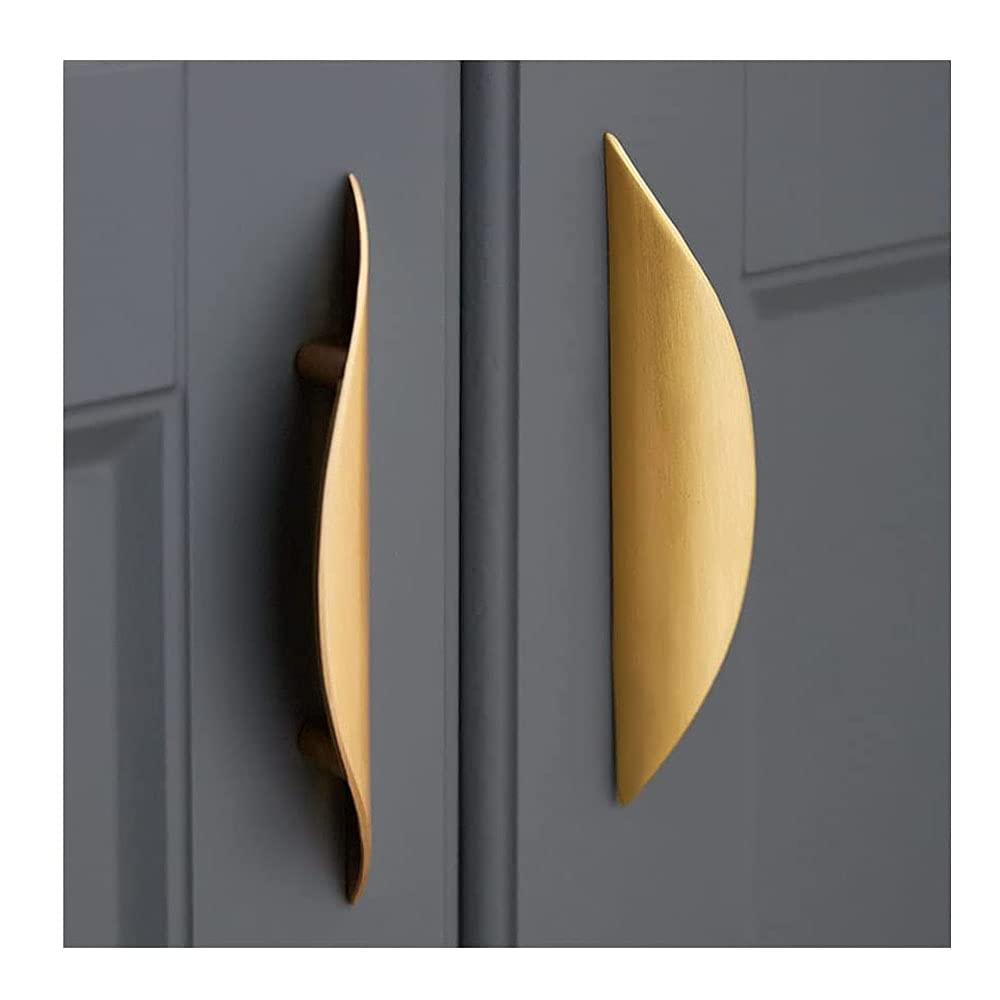 Modern Light Brushed Cabinet Pulls, Furniture Hardware Collection, Cabinet Handles, Drawer Pulls, Door Pulls, Kitchen Cupboard Handle, Pack of 4 (Gold,L-4PCS)