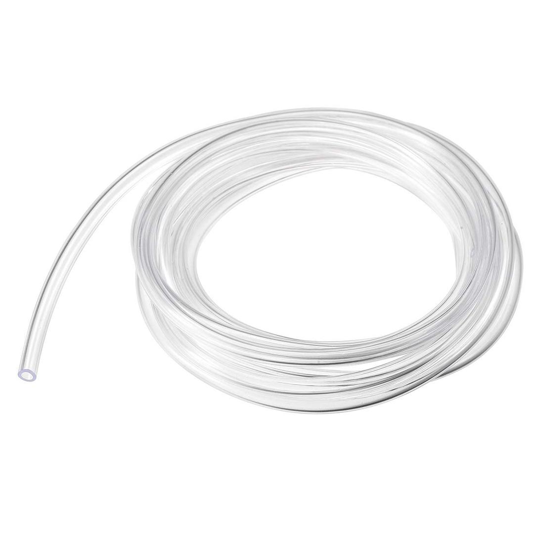 uxcell PVC Hose Tube, 4mm(0.15") ID x 6mm(0.23") OD 3 Meter 9.8ft Clear Vinyl Tubing, Plastic Flexible Water Pipe