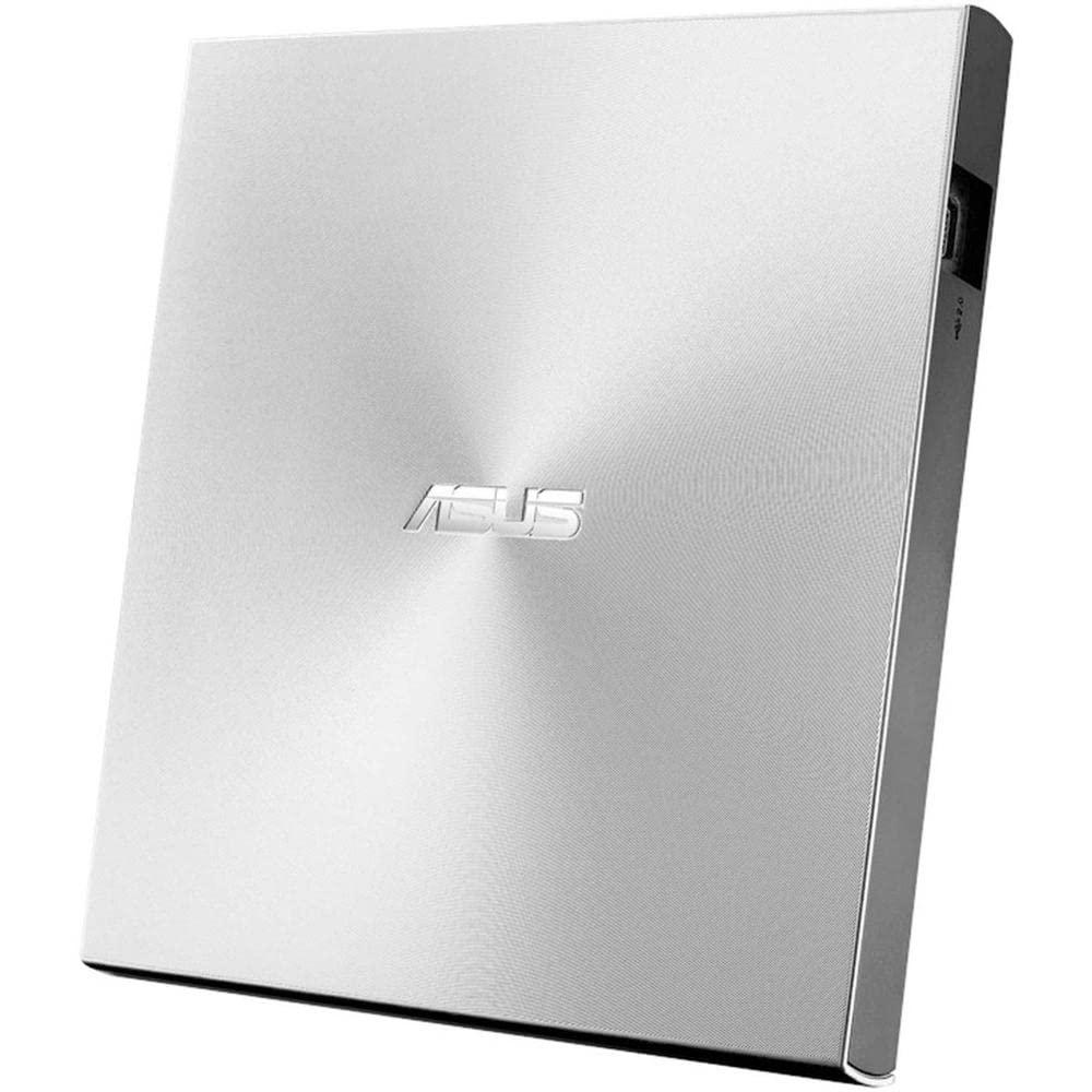 ASUSZenDrive Silver 13mm External 8X DVD/ Burner Drive +/-RW with M-Disc Support, Compatible with both Mac & Windows and Nero BackItUp for Android devices (USB 2.0 & Type-C cables included)