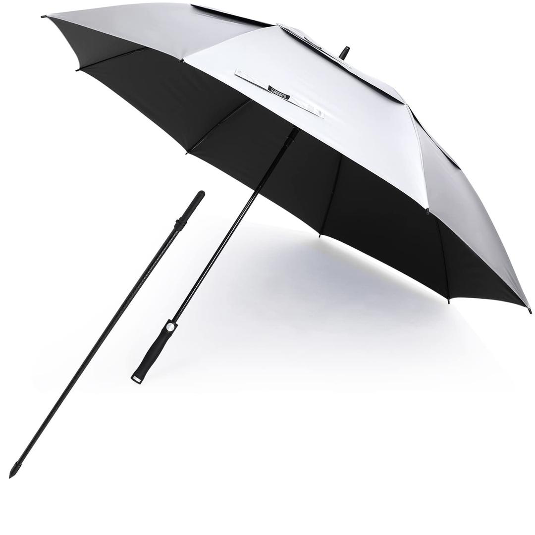 G4FreeVented UV Golf/Beach Umbrella 68" Arc, Auto Open Oversize Extra Large Windproof Sun Shade Rain Umbrellas