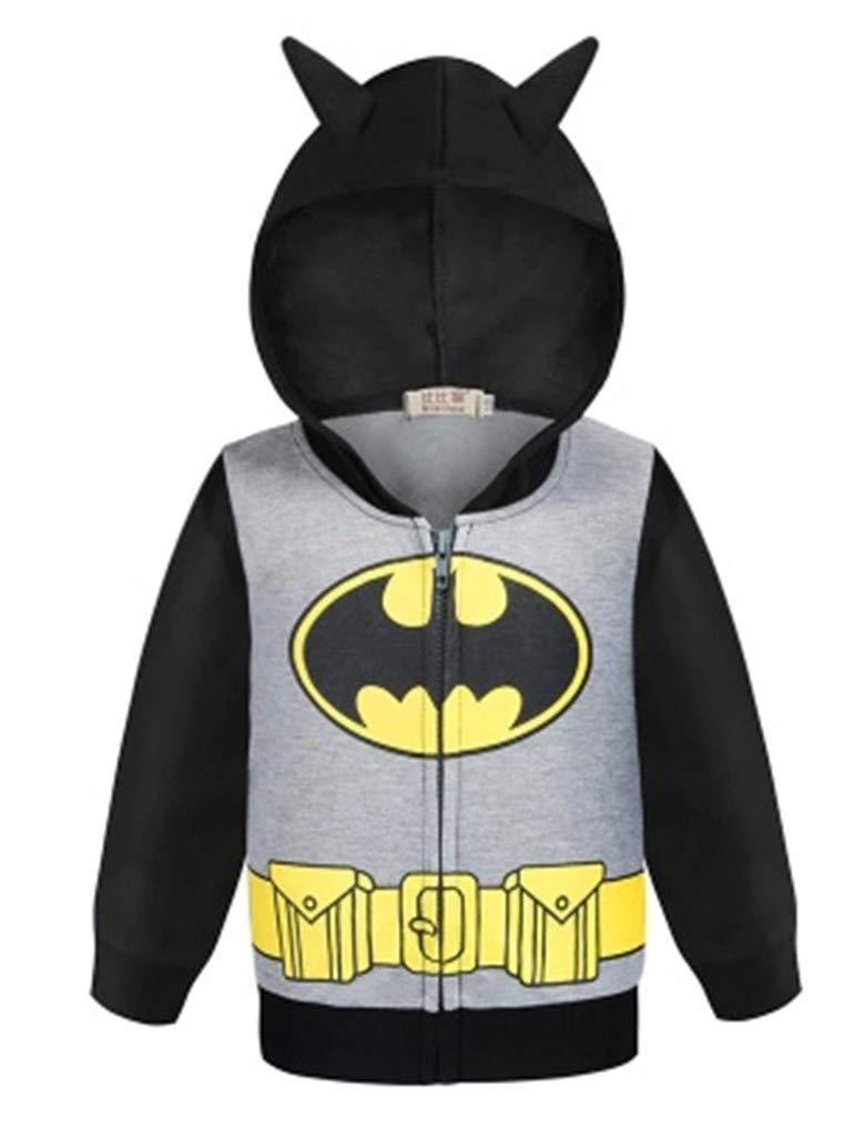 Toddler Boys Hoodies Jacket Superhero Zipper Spring Coat for Kids 1-7 Years