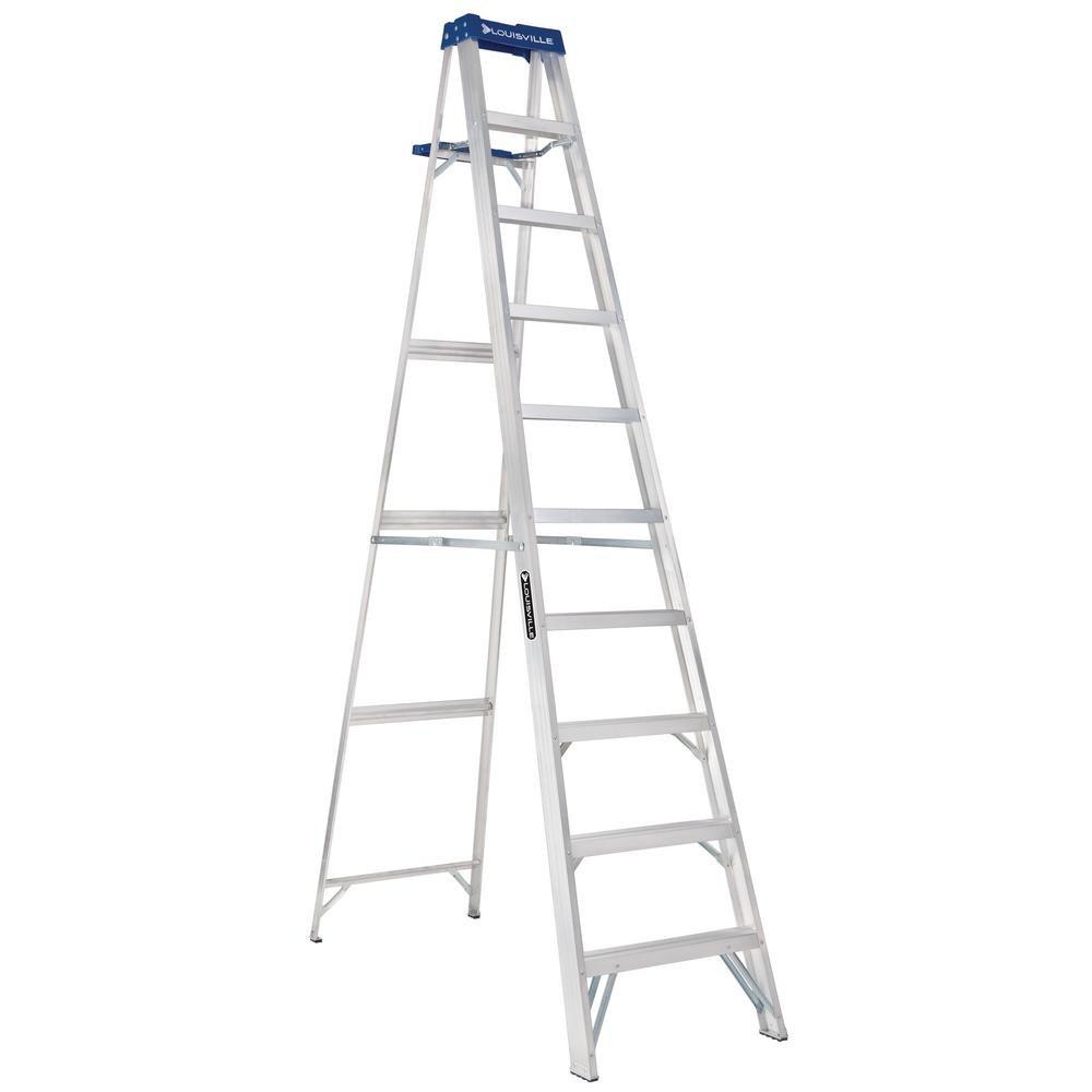 Louisville Ladder 10-Foot Aluminium Step Ladder with Tool Tray, 250-Pound Load Capacity, Type I, AS2110