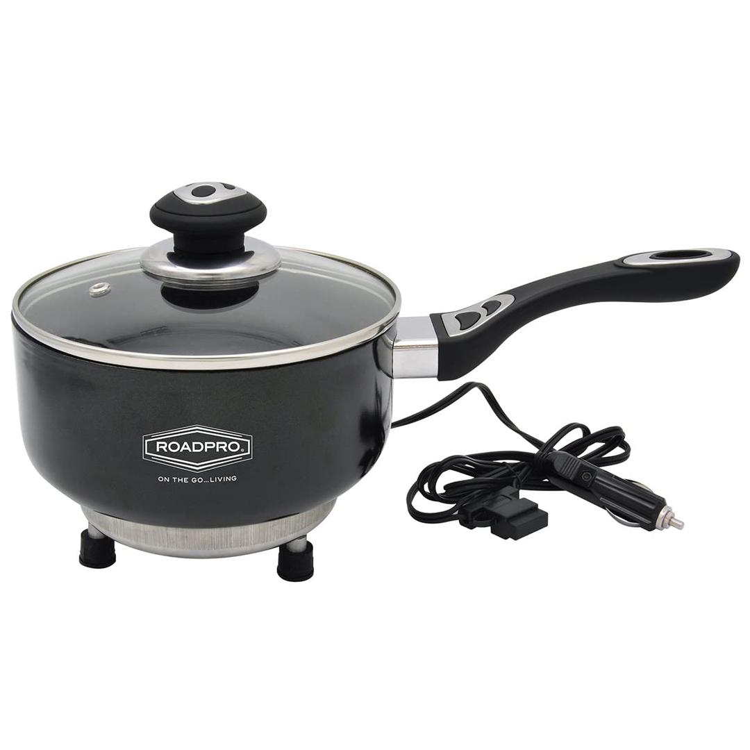 RoadProRPSP225NS 12-Volt Portable Saucepan with Non-Stick Surface,Black