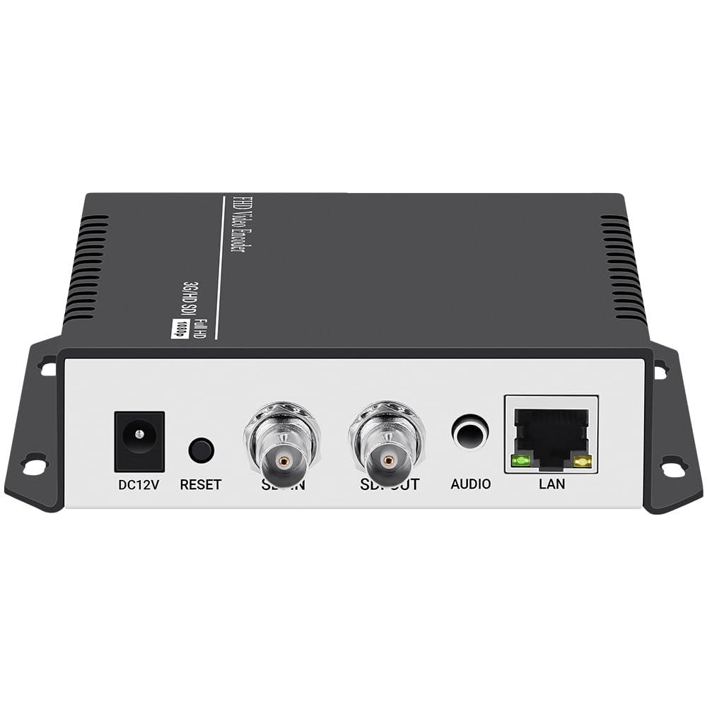 HEVC H.265 H.264 SD HD 3G SDI to IP Encoder IPTV HD Video Audio Live Streaming Encoder HD-SDI Transmitter with HTTP, RTSP, UDP, SRT, HLS, RTMP, Multicast, Unitcast