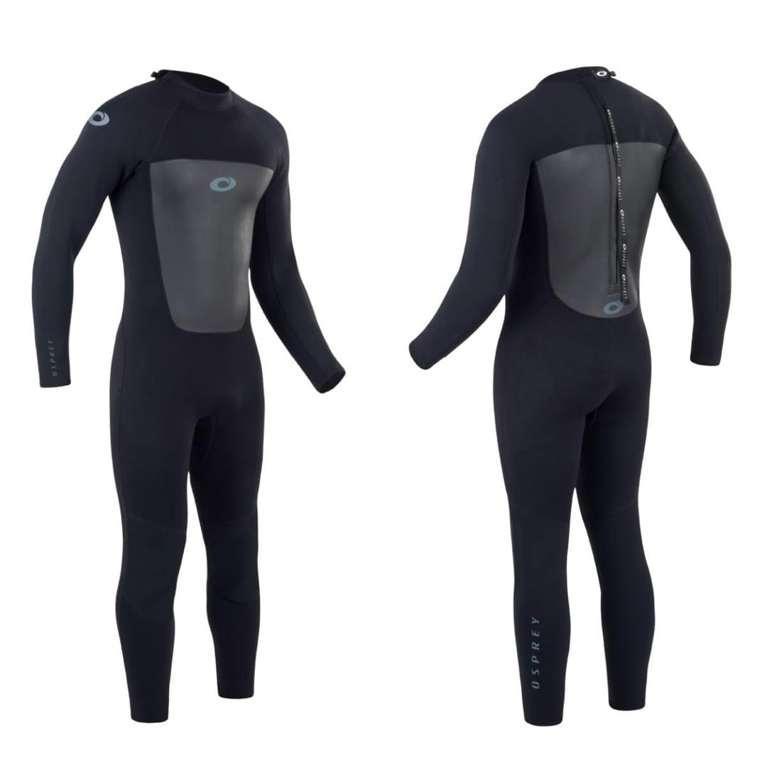 Osprey Men's Wetsuit Full Length 3mm Surf Wetsuit, Winter Wetsuit, Adult Neoprene Surfing Diving Wetsuit, Black