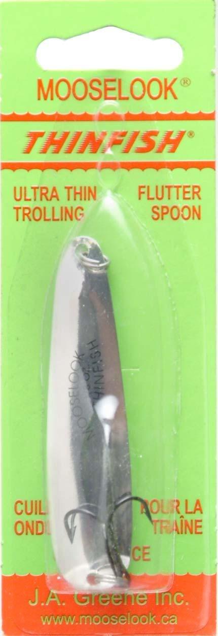 Brecks Mooselook Thinfish Spoon Fishing Lure, Silver