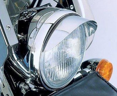 i5 Chrome 7-inch Headlight Visor for Harley Davidson Sportster Softail Dyna Road King Electra Tour Street Hydra Super Wide Glide V-Rod VRSC FXD FLD FLS FXS FX FL XL 883 1200