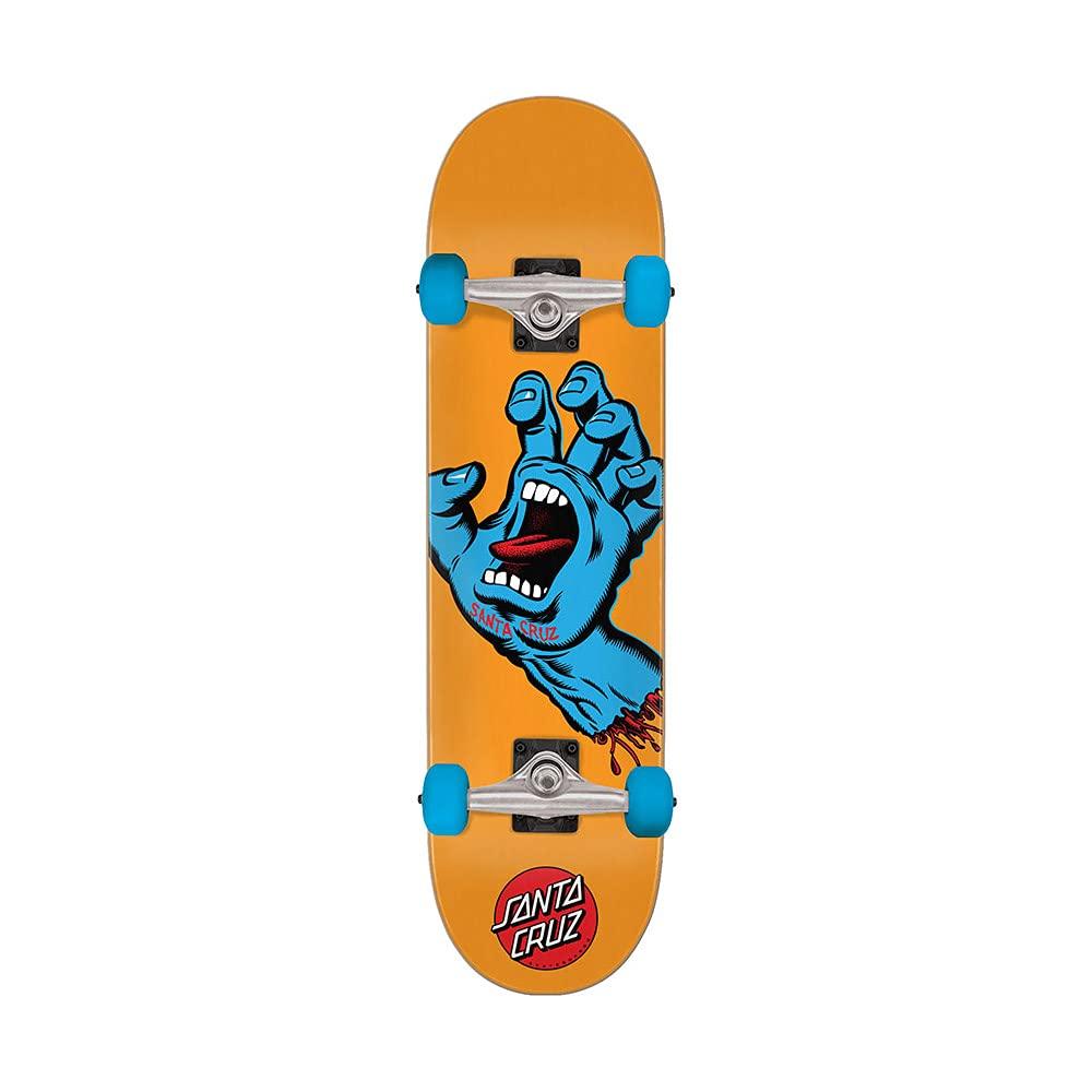 SANTA CRUZScreaming Hand Mid Sk8 Completes, Orange, 7.80" x 31"