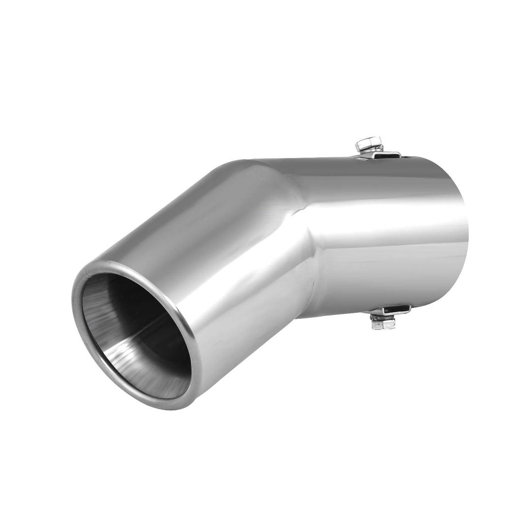 Exhaust tip - to Fit 1.5 to 2 Inch Exhaust Tail Pipe Diameter- Stainless Steel to give Chrome Effect - Car Muffler Tips