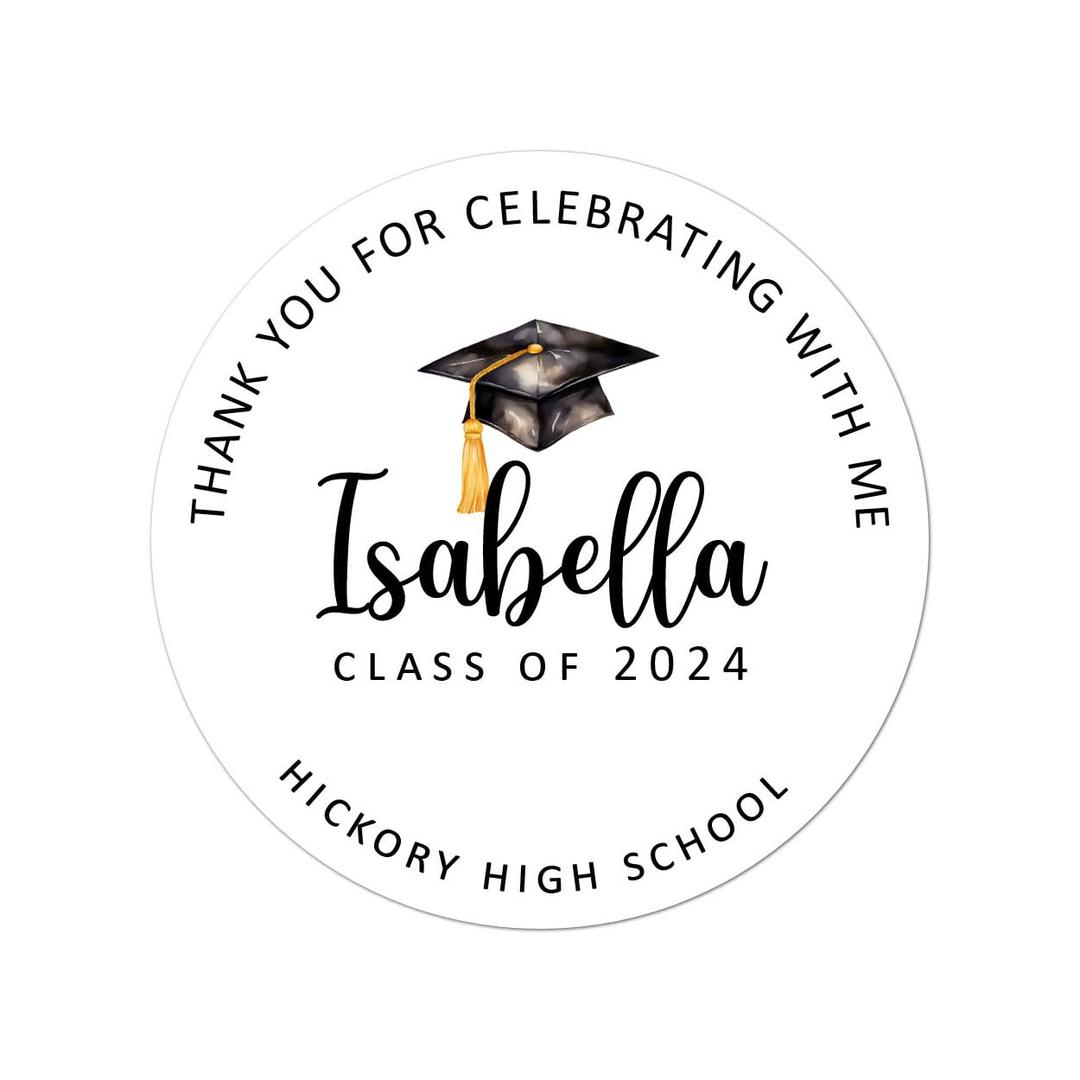 Graduation Party Favor Labels, Graduation Party Favor Stickers, Custom Graduation Party Favor Labels, Class of 2024