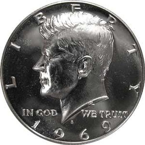 1969 S SILVER Gem Proof Kennedy Half Dollar US Coin