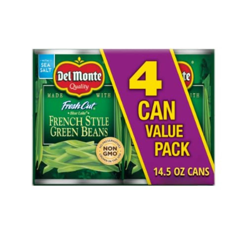 Del Monte Canned Fresh Cut Blue Lake French Style Green Beans, 14.5 Ounce (Pack of 4)