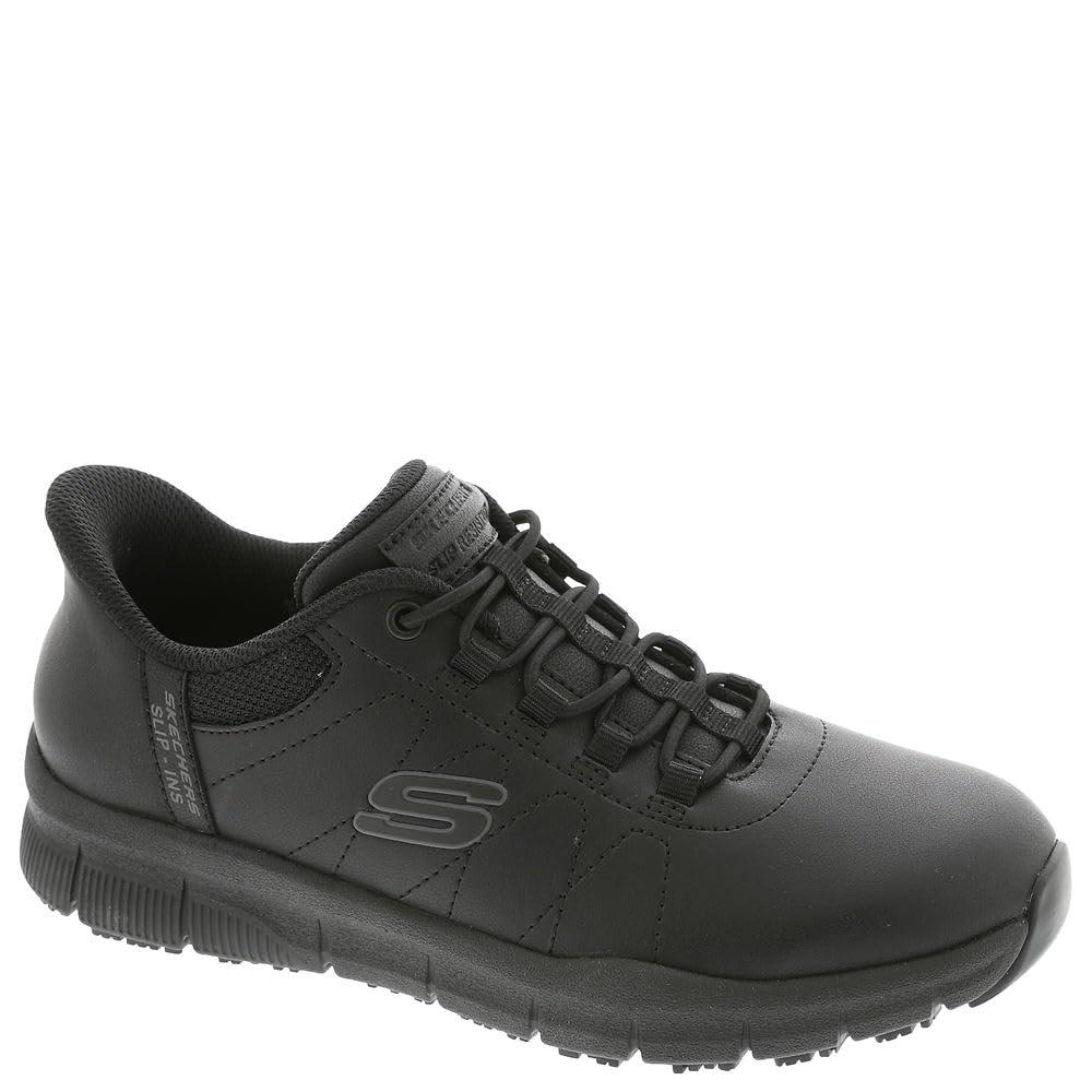 SkechersWomen's Work Hands Free Slip Ins Nampa-Cottonbud Bungee Athletic Sr Food Service Shoe