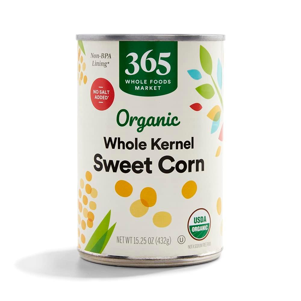 365 by Whole Foods Market, Organic No Salt Added Whole Kernel Corn, 15.25 Ounce