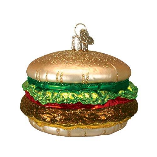 Old World Christmas Ornaments: Cheeseburger Glass Blown Ornaments for Christmas Tree (32065)