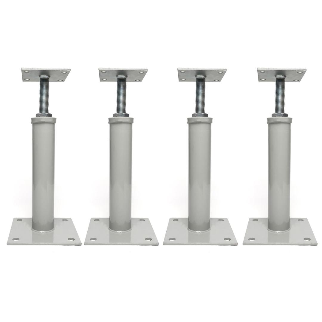 OPERMAXER4 PCS Adjustable House Floor Jacks, Post Floor Joist Jacks for Leveling, 11.8" - 16" Height Range, 9920 lbs to 6860 lbs Height Capacity(Each), Telescoping Jack for Temporary Support(Grey)