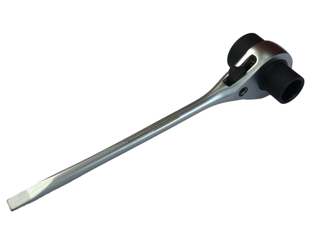 RatchetScrench-The Original ratcheting Chainsaw-Maintenance T-bar Wrench (13mm/19mm scrench)