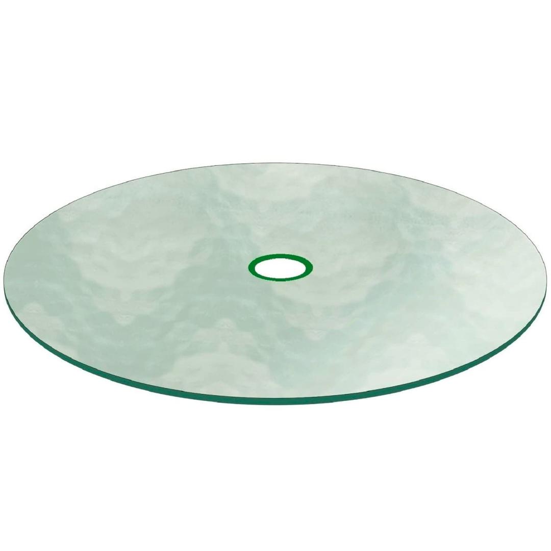 Fab Glass and MirrorRound Patio Glass Table Top, 42 Inch, Clear