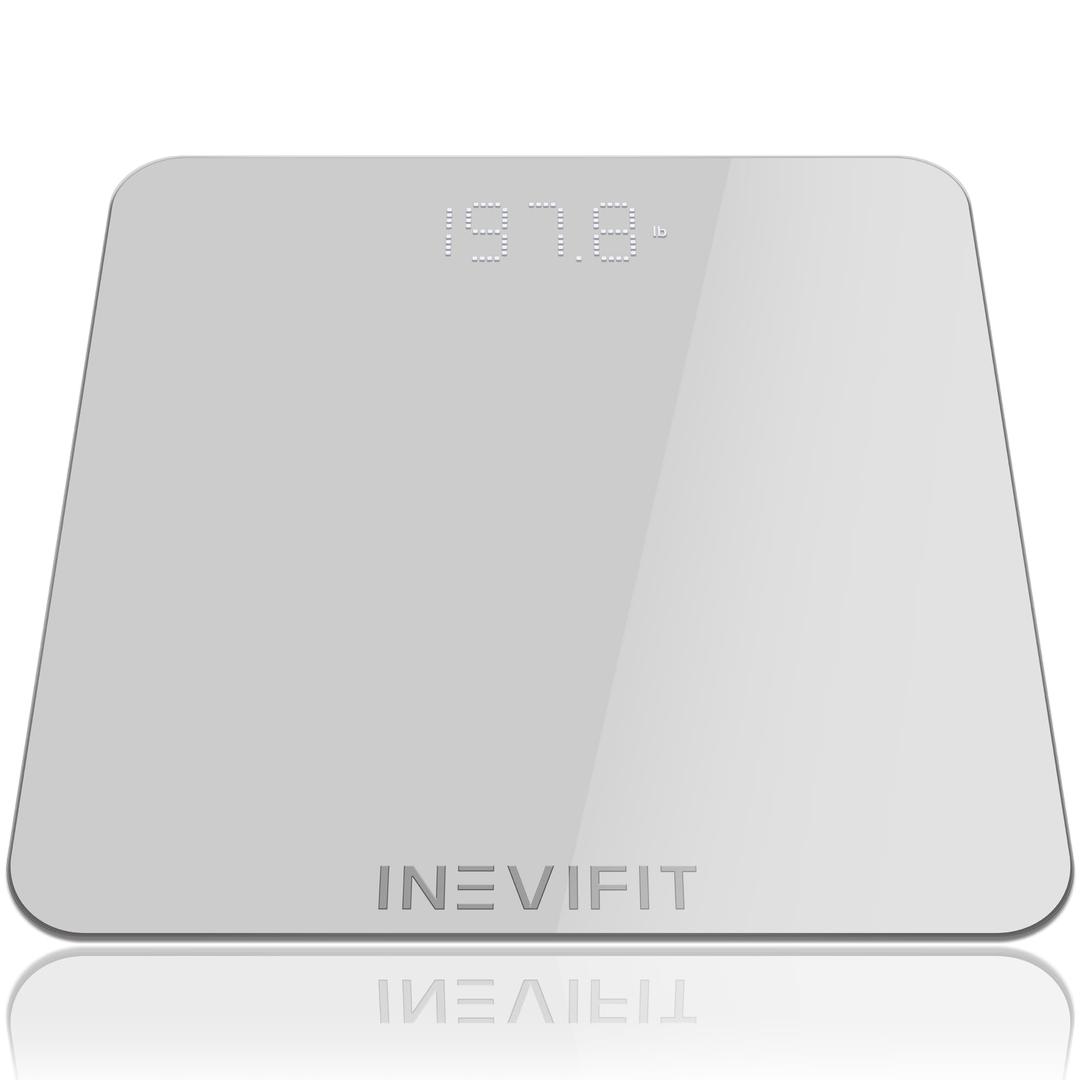 INEVIFITBathroom Scale, Highly Accurate Digital Bathroom Body Scale, Measures Weight up to 400 lbs. Includes Batteries