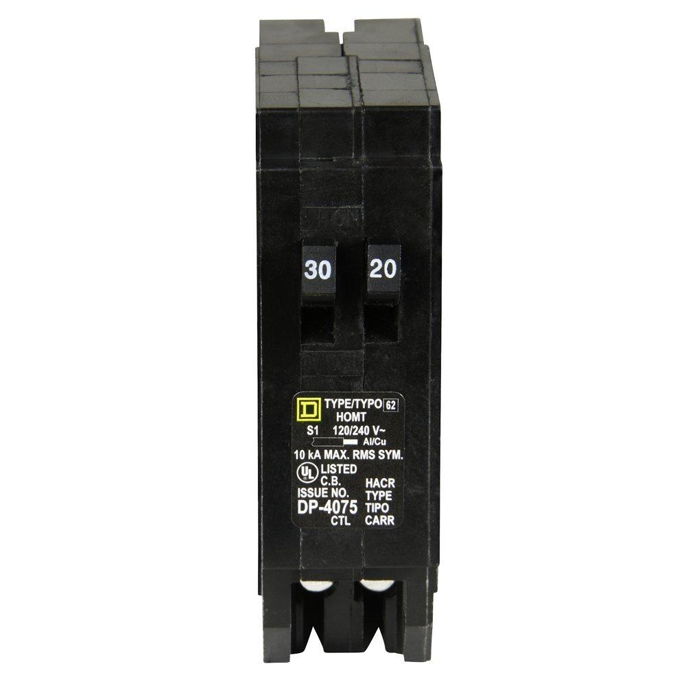 Square D - HOMT3020CP Homeline 1-30-Amp 1-20-Amp Single-Pole Tandem Circuit Breaker