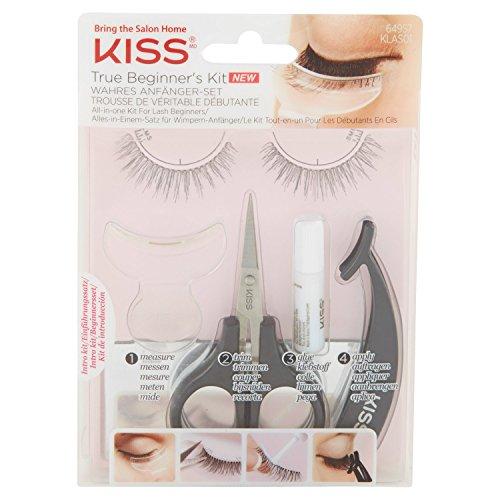 KISSLash 11 False Eyelashes, 'Effortless', 12 mm, Includes 1 Pair Of Eyelash, Measuring Tool, Scissors, Lash Adhesive, Applicator, Mirror, Contact Lens Friendly, Easy to Apply, Reusable Strip Lashes