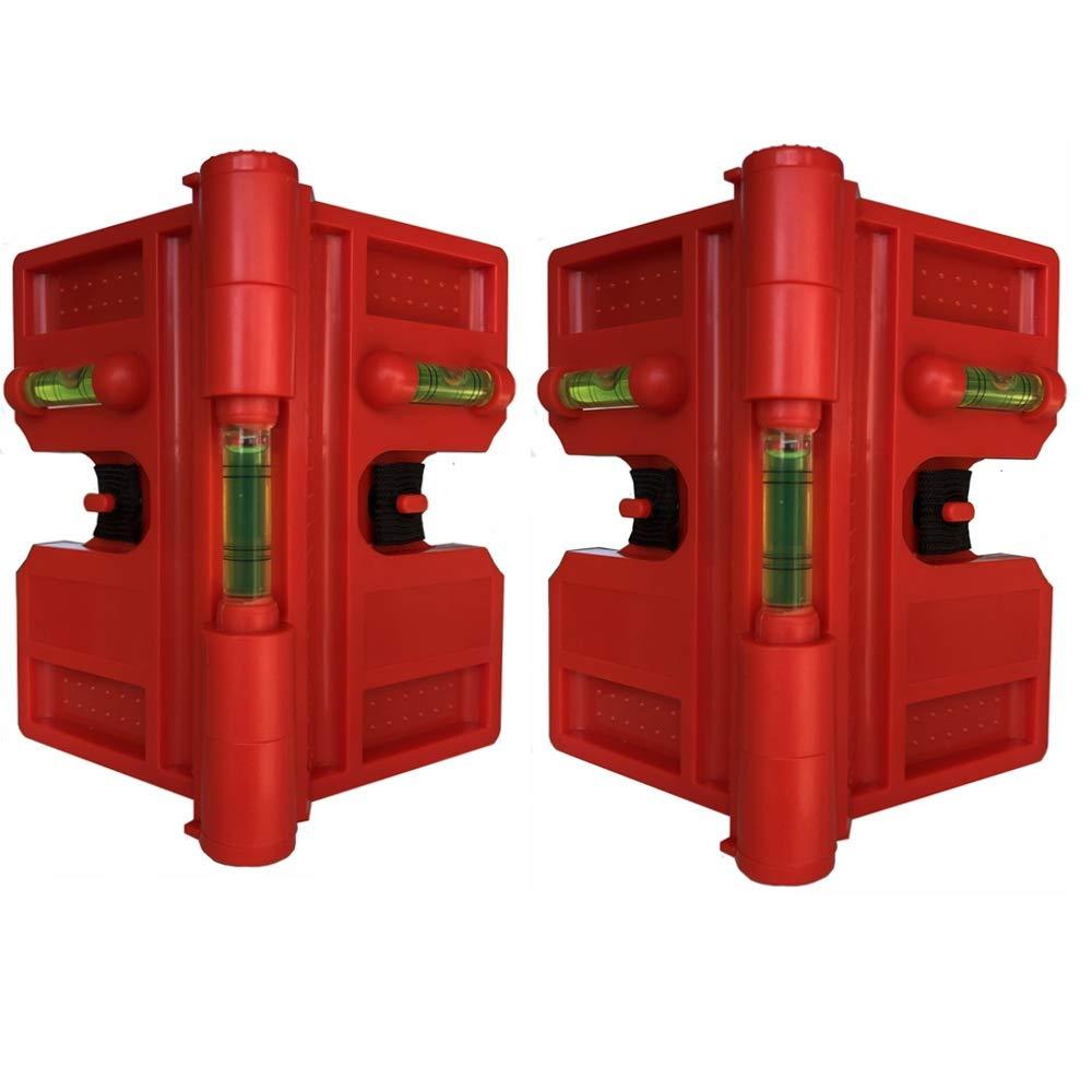 2 Pack Folding Magnetic Post Level for Pipe, Post and Beams Leveling