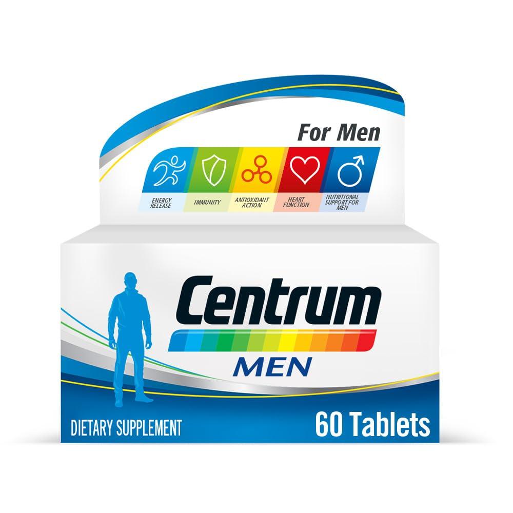 CentrumMen Multivitamin Tablets with Vitamin B1, B2, B3, Magnesium, Minerals, & Microelements, 60 ct.