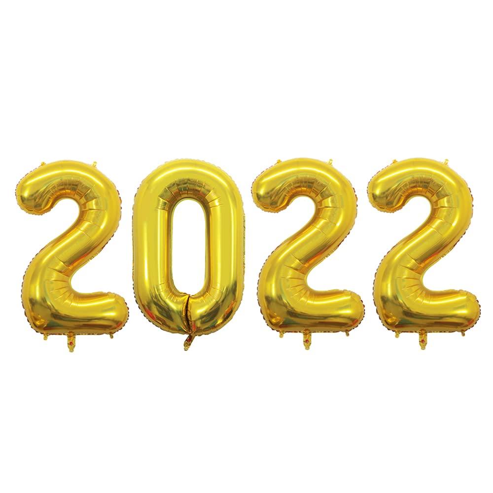 GOER 42 Inch 2025 Gold Foil Number Balloons for 2025 New Year Eve Festival Party Supplies Graduation Decorations