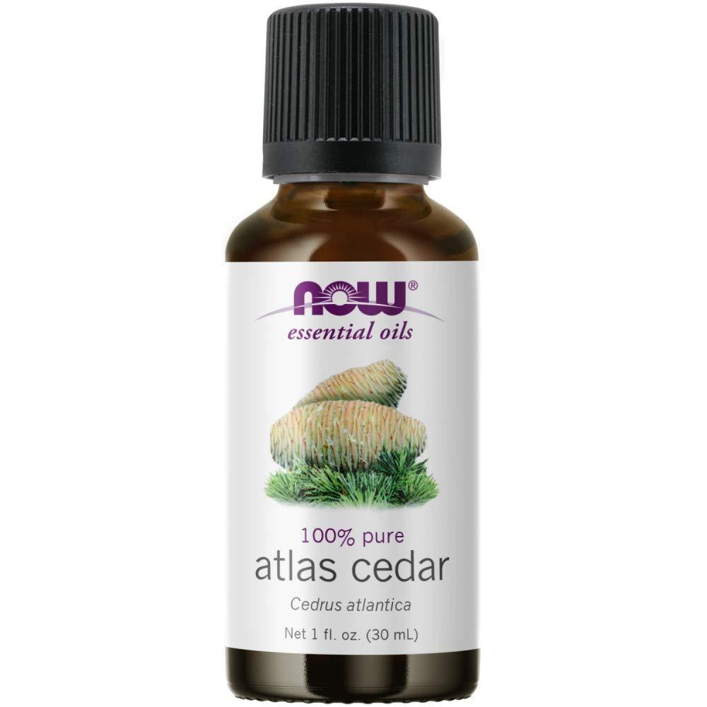 NOW Essential Oils, Atlas Cedar Oil, Balancing Aromatherapy Scent, Steam Distilled, 100% Pure, Vegan, Child Resistant Cap, 1-Ounce