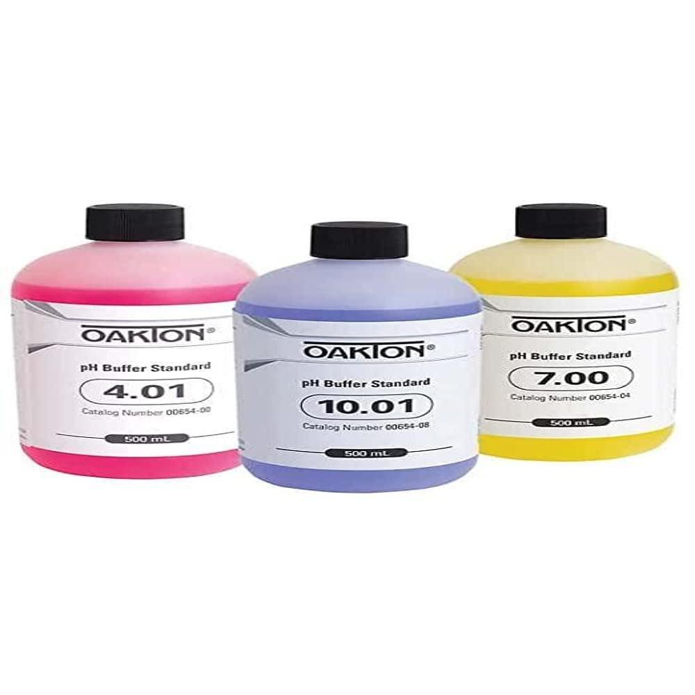 OaktonAO-05942-10 Oakton Buffer Pack; 500 mL of Each pH 4.01, 7.00, and 10.01 (Pack of 3)