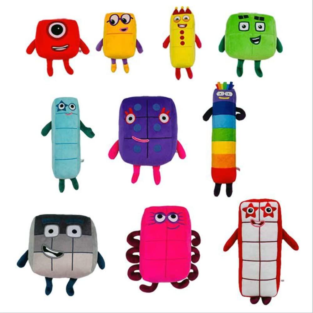 4/10 Numberblocks Plush Dolls, Numberblocks Dolls, Numberblocks Plush Toys, Creative Enlightenment Mathematics Numberblocks Soft Cartoon Toys (10PCS)