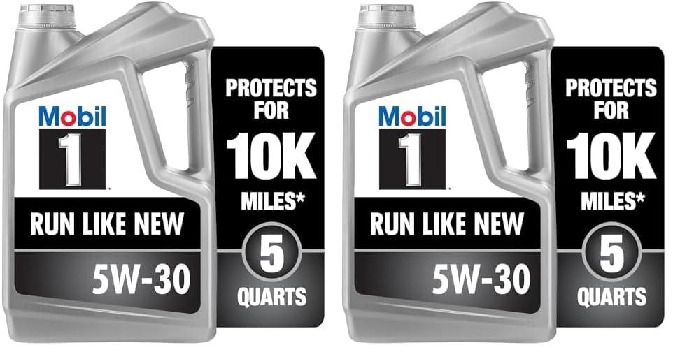 Mobil 1 Advanced Full Synthetic Motor Oil 5W-30, 5 Quart (Pack of 2)