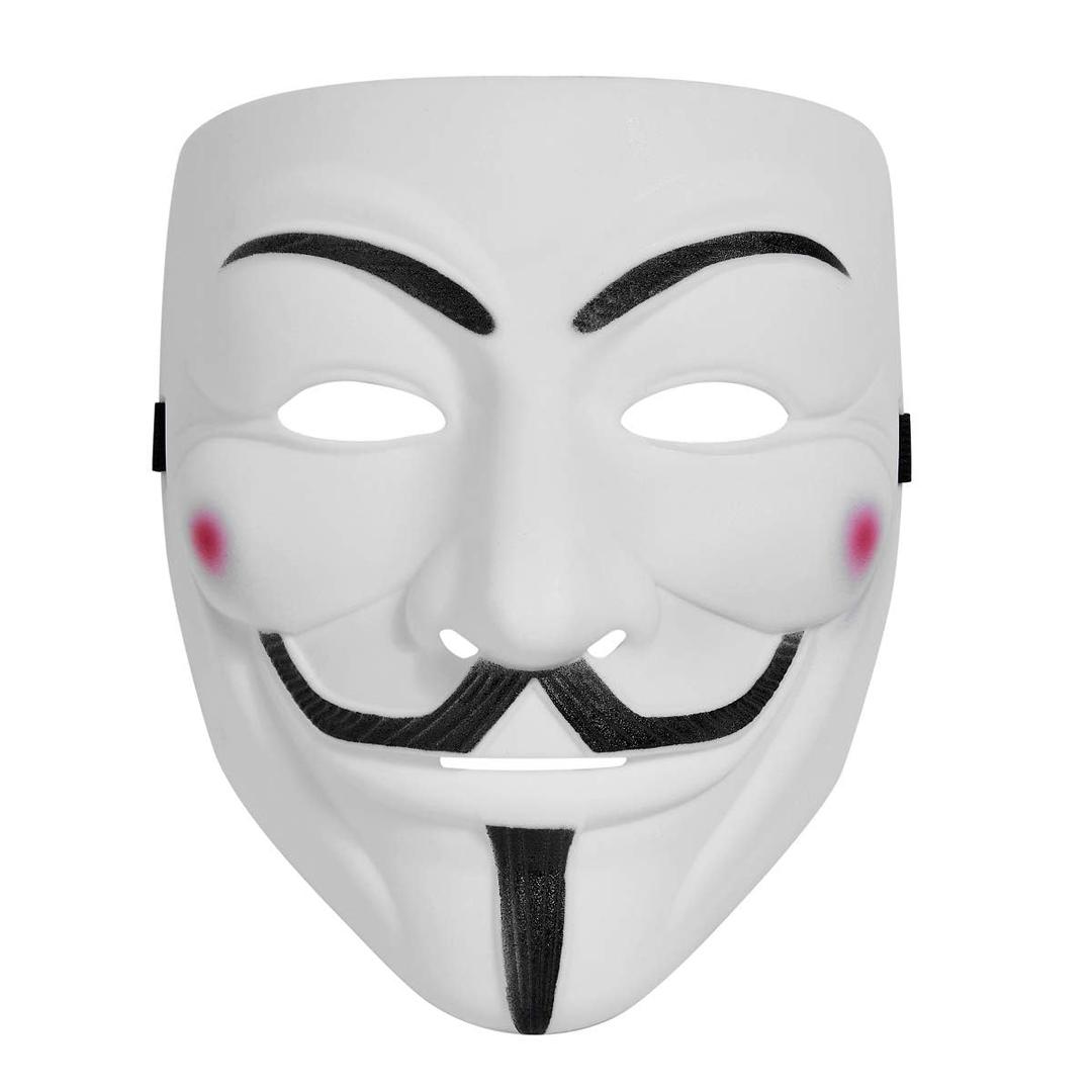 WLPARTYhackers mask white V for Vendetta Halloween face mask Costume Cosplay Party