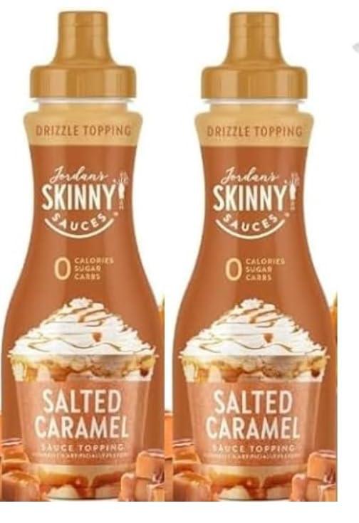 Salted Caramel Syrup Sauce for Coffee Sugar-Free Zero Calories (Pack of 2) - Gluten-Free, Keto Friendly (Salted Caramel)