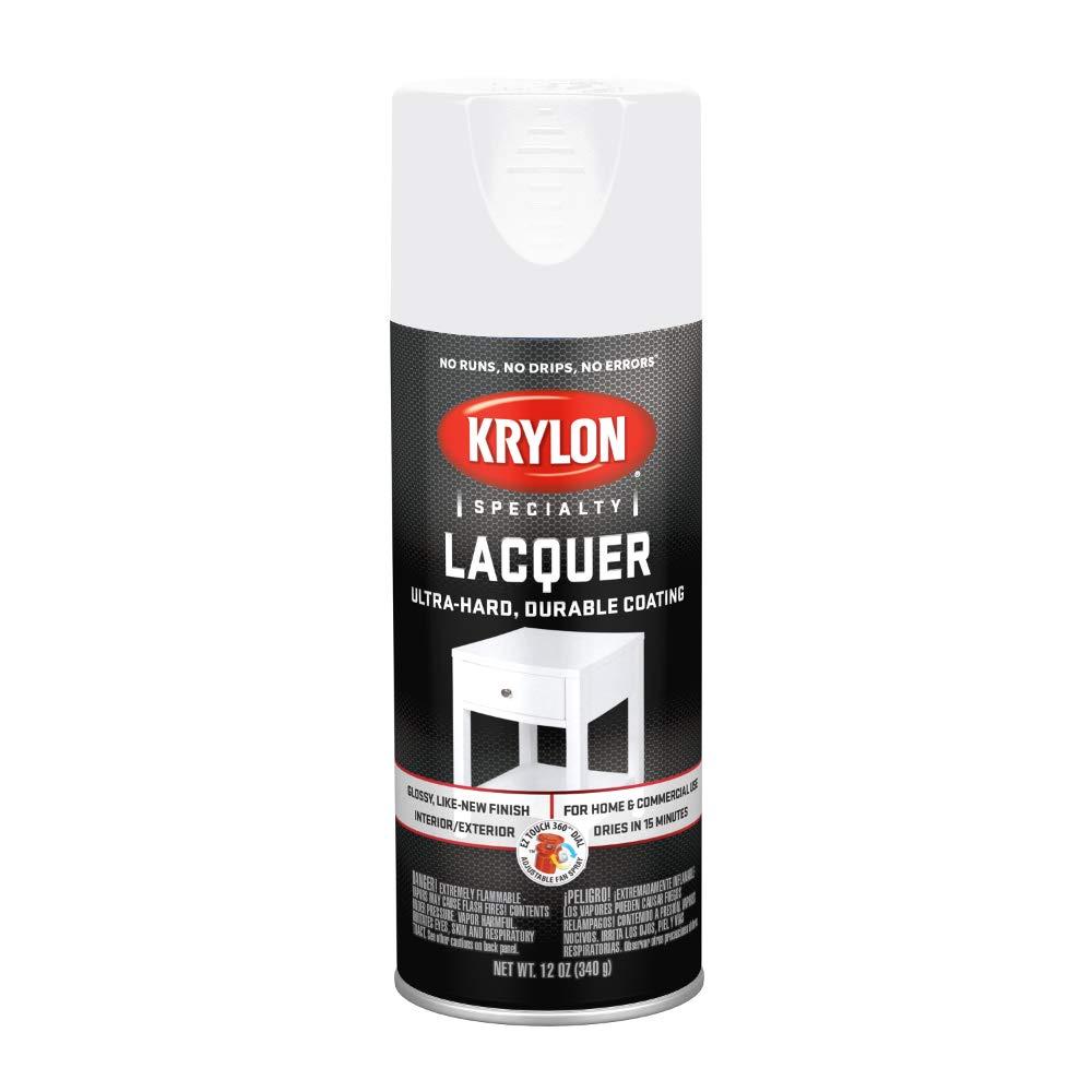 12 oz Krylon K07031777 White Specialty Lacquer Spray Finish, Gloss