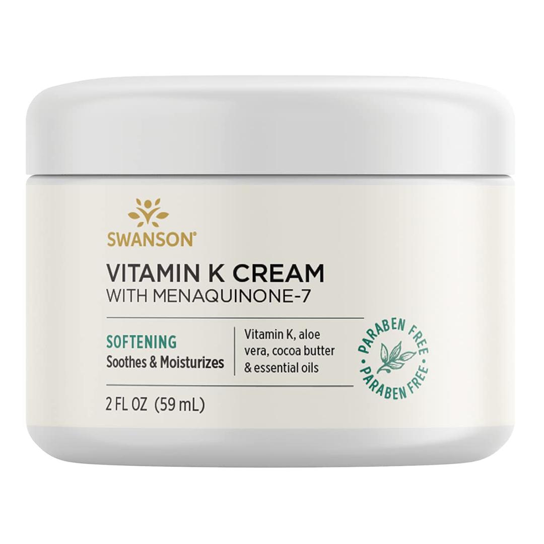 Swanson Vitamin K Cream with Menaquinone-7 2 fl Ounce (59 ml) Cream