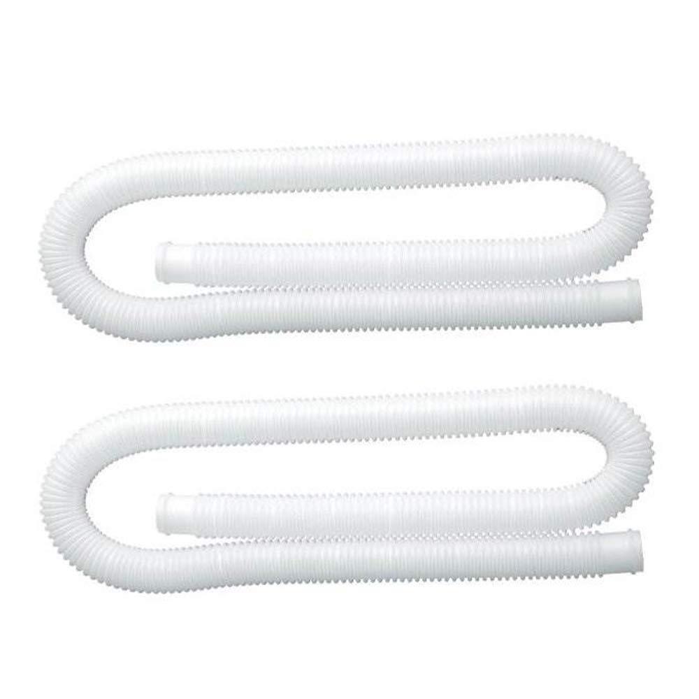 Intex1.25" Diameter Easy to Install Accessory Pool Pump Replacement Hose, 59" Long for Intex Models 607 and 637, 2 Pack, White