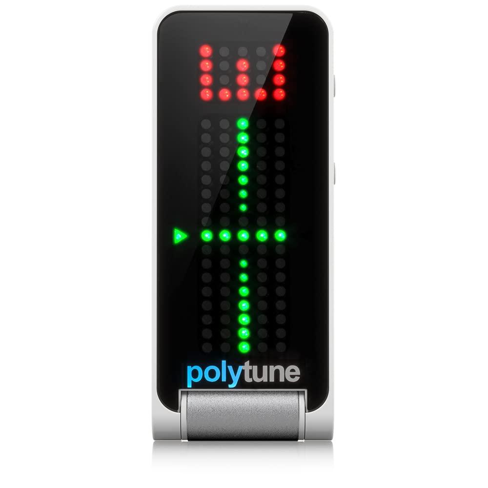 TC ElectronicPOLYTUNE CLIP Clip-On Tuner with Polyphonic, Strobe and Chromatic Modes and 108 LED Matrix Display for Ultimate Tuning Performance