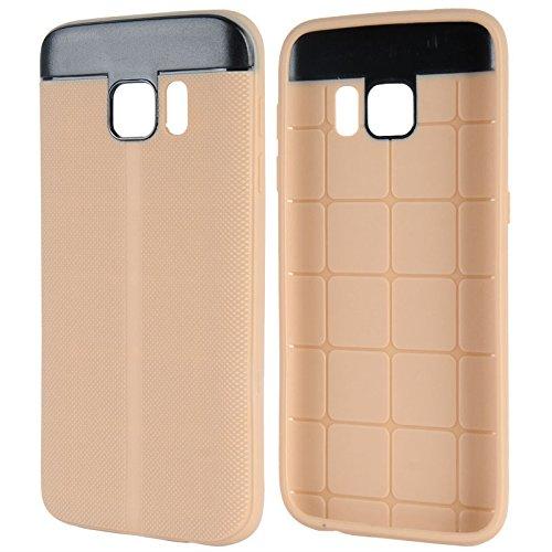 SLectionAccess Slim, TPU Skin Cell Phone Case for Samsung Galaxy S7 - Retail Packaging - Tan