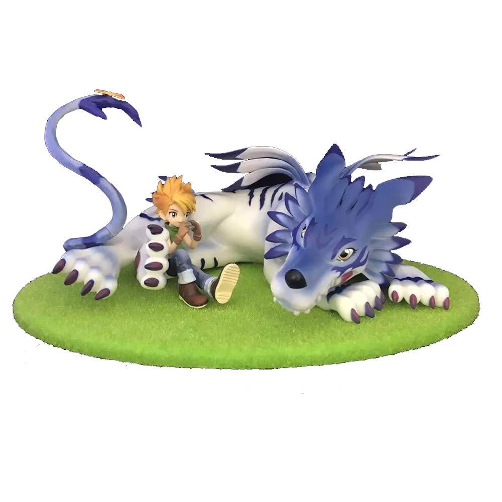 XUEKUN Digimon Adventure Garurumon-Ishida Yamato 13cm Action Figure Digital Monster Garurumon-Ishida Yamato Statue Anime Character Model Child Toy Gift Garurumon-Ishida Yamato