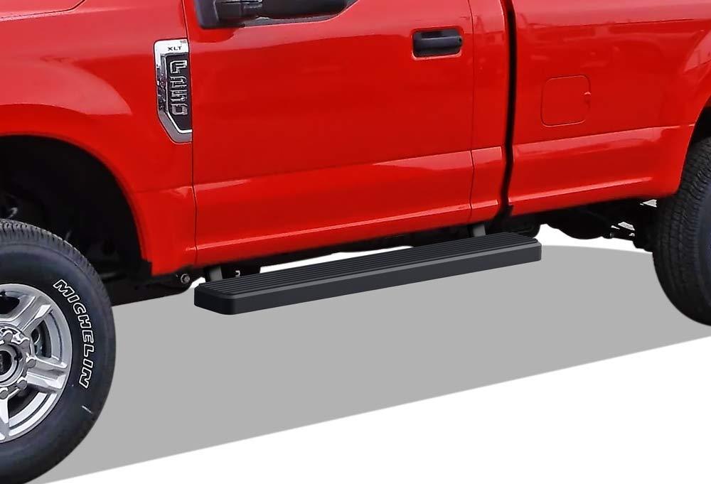 APS (Black 5 inches 304 Stainless Steel Running Boards Nerf Bars Side Steps Compatible with Ford F150 2015-2024 Regular Cab & F-250 F-350 Super Duty 2017-2024