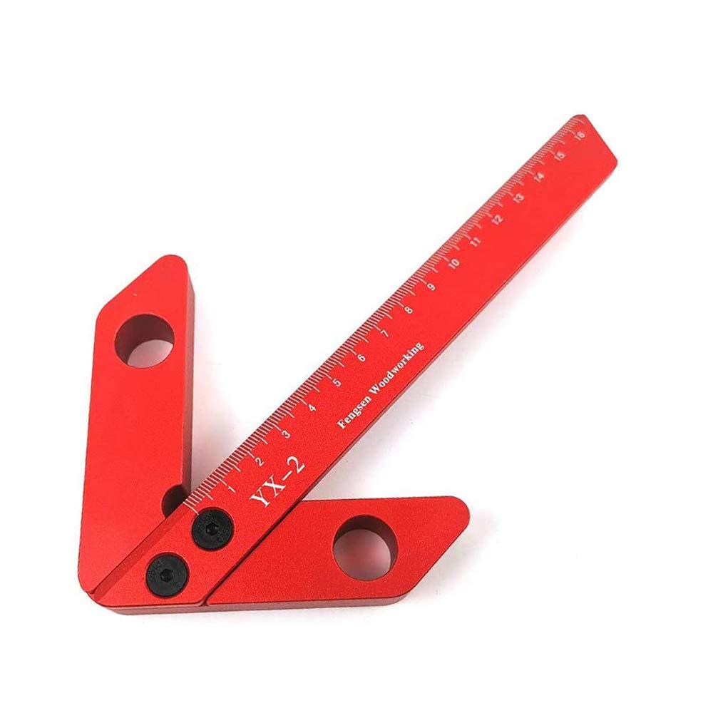 Center Measuring Tool, Line Gauge Center Finder, 45/90 Degree Right Angle Line Gauge Carpenter Ruler,Aluminum Alloy Woodworking Center Scribe Square Center Scribe