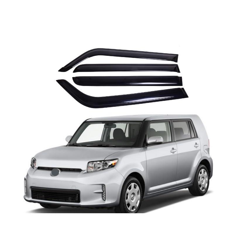 WhiteDeer ZH Durable Window Deflectors Rain Guards for Toyota Scion xB 2008-2015 Side Window Visor Rain Guards Sun Rain Deflector Visor 4 Pieces Thickened…