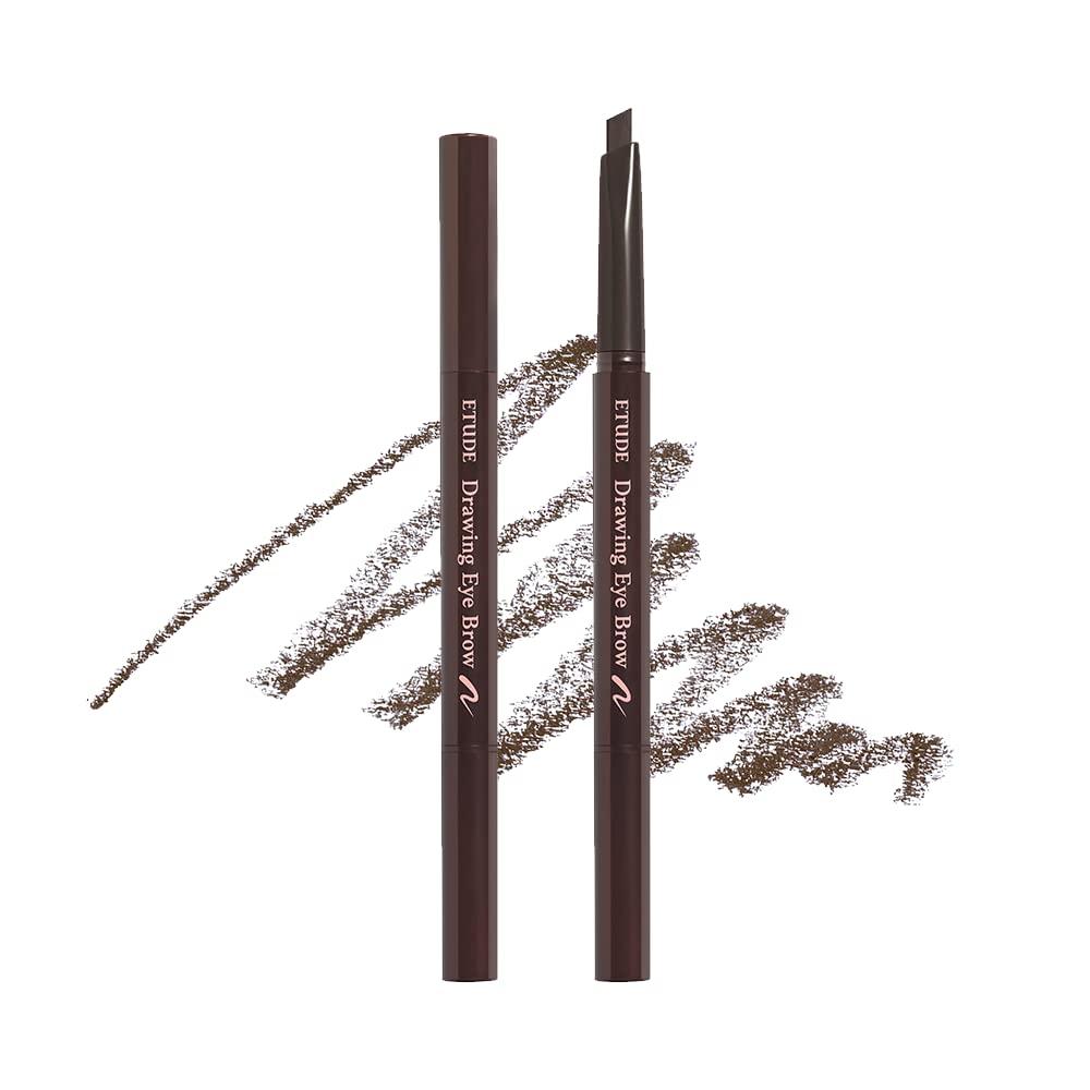 ETUDE Drawing Eye Brow 0.25g #1 Dark Brown 21AD | Long-Lasting Eyebrow Pencil for Soft Textured Natural Daily Look Eyebrow Makeup | K-beauty