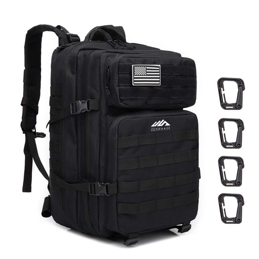 ZEHNHASE 45L Tactical Backpack, Molle Shoulder Bag Rucksack for Camping Hunting Hiking Travelling and Mountain Climbing