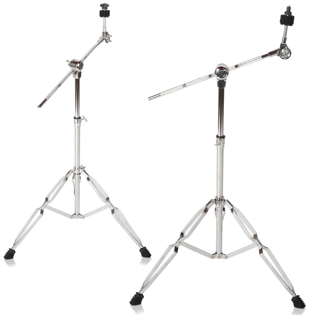 awagas 2Pack Standard Cymbal Boom Stand Double Braced Adjustable Cymbal Stand 28"-47.2" for Drum Hardware Percussion Mount Holder Gear Set Drum Hardware Set for Mounting Crash, Ride, Splash Cymbals