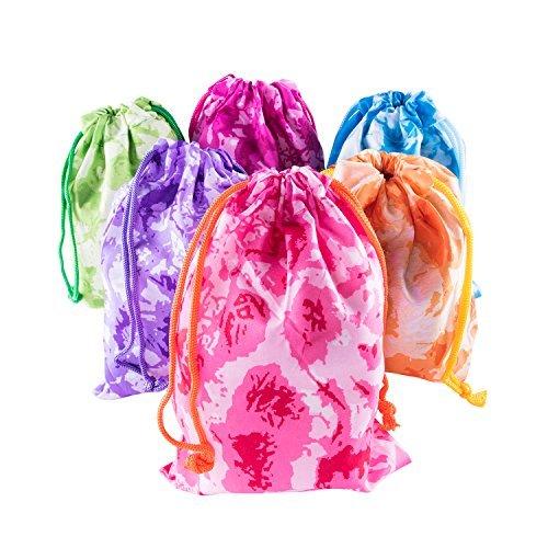 Super Z Outlet Tie-Dye Camouflage Drawstring Bags Party Favors, Arts & Crafts Activity (12 Pack)