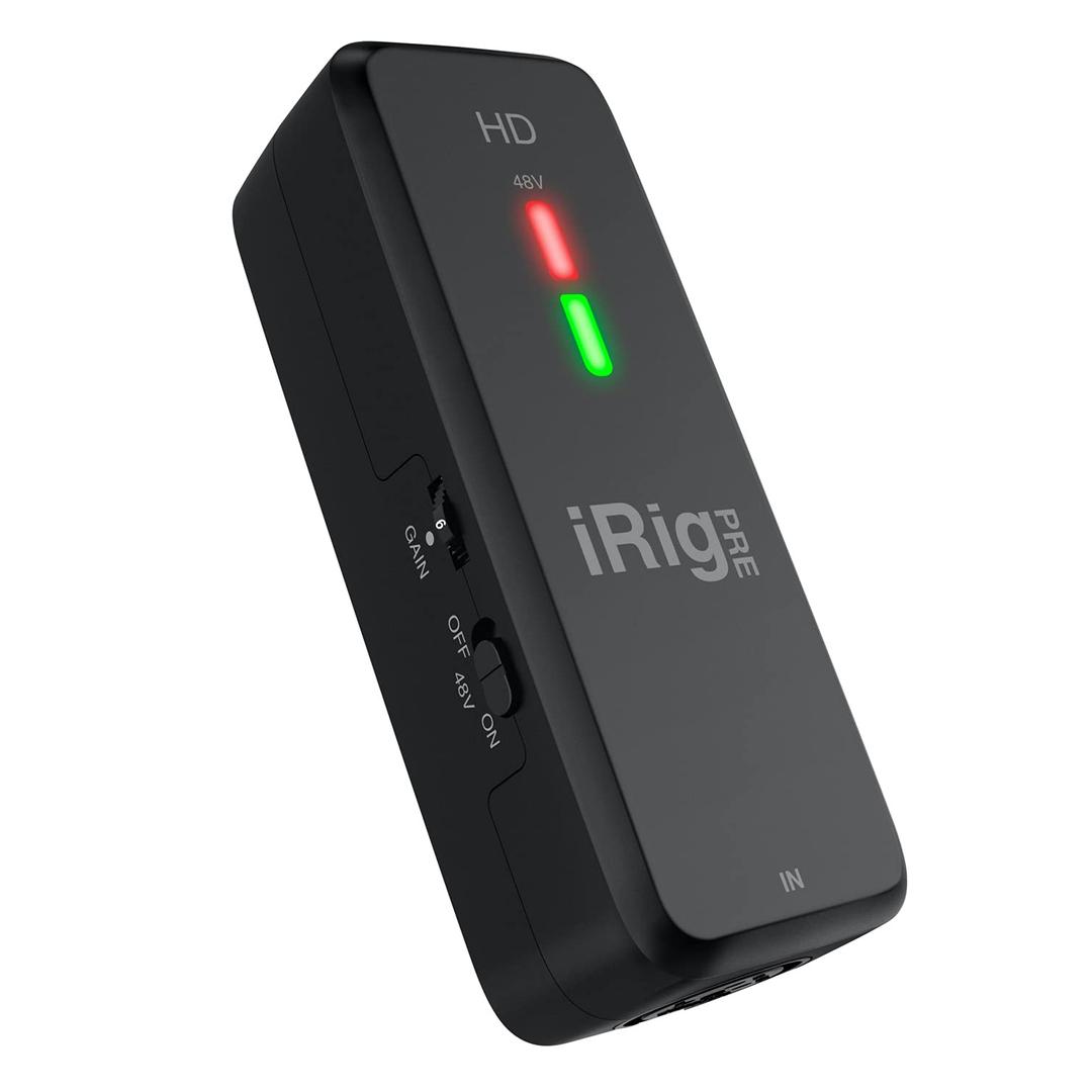 IK Multimedia iRig Pre HD | High definition microphone interface with studio quality preamp